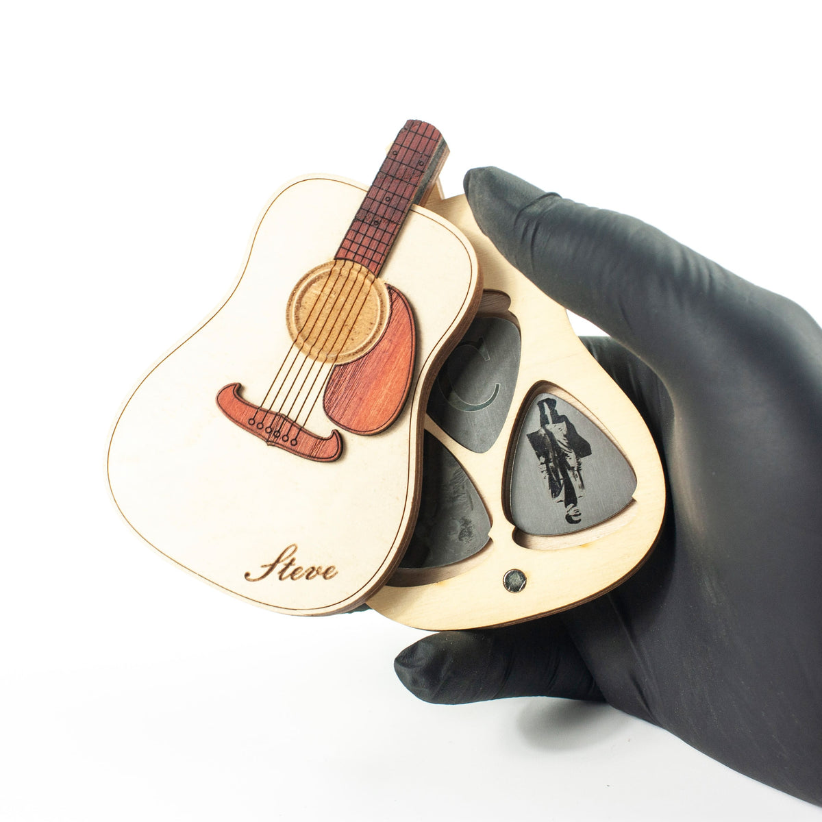 Fender Acoustic Guitar-Shaped Box For Picks (White)