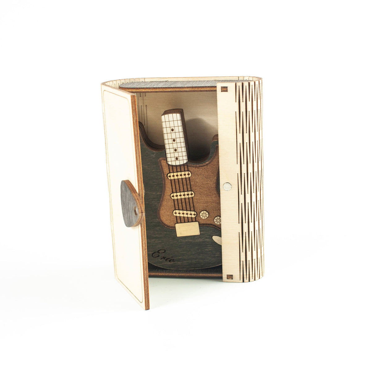 Fender Stratocaster Electric Guitar-Shaped Box For Picks (Grey)